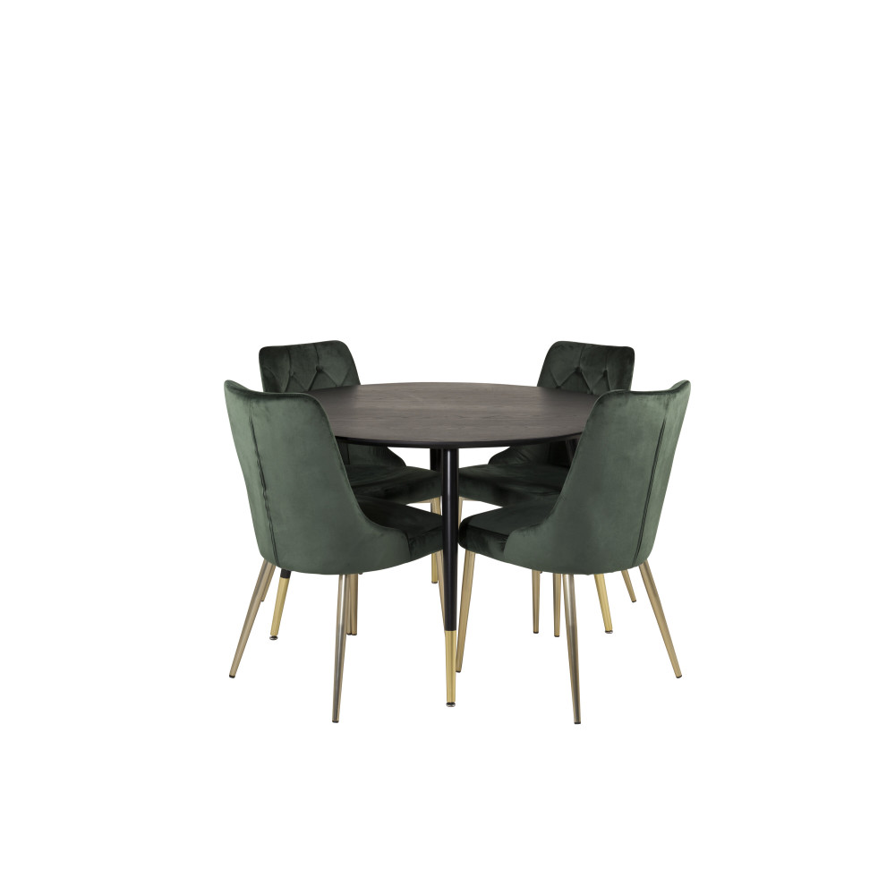 Produktbild för Dipp Matbord med Velvet Deluxe Stolarna