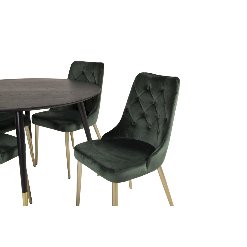 Produktbild för Dipp Matbord med Velvet Deluxe Stolarna
