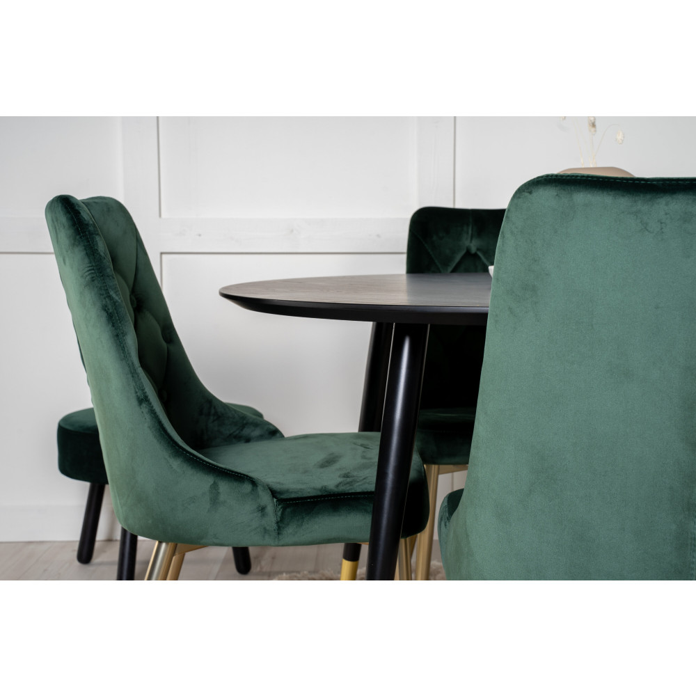 Produktbild för Dipp Matbord med Velvet Deluxe Stolarna