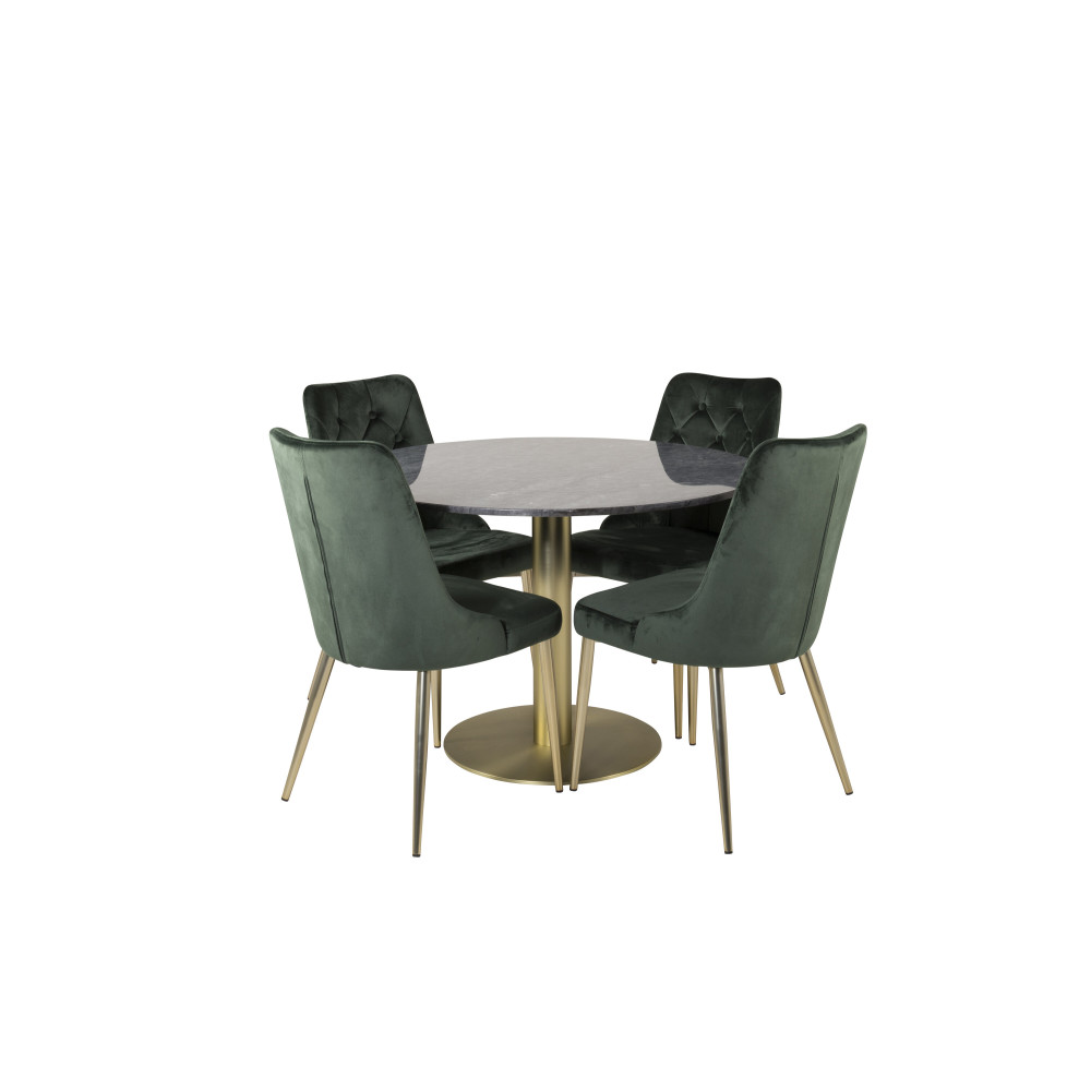Produktbild för Estelle Matbord med Velvet Deluxe Stolarna