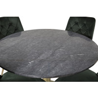 Produktbild för Estelle Matbord med Velvet Deluxe Stolarna