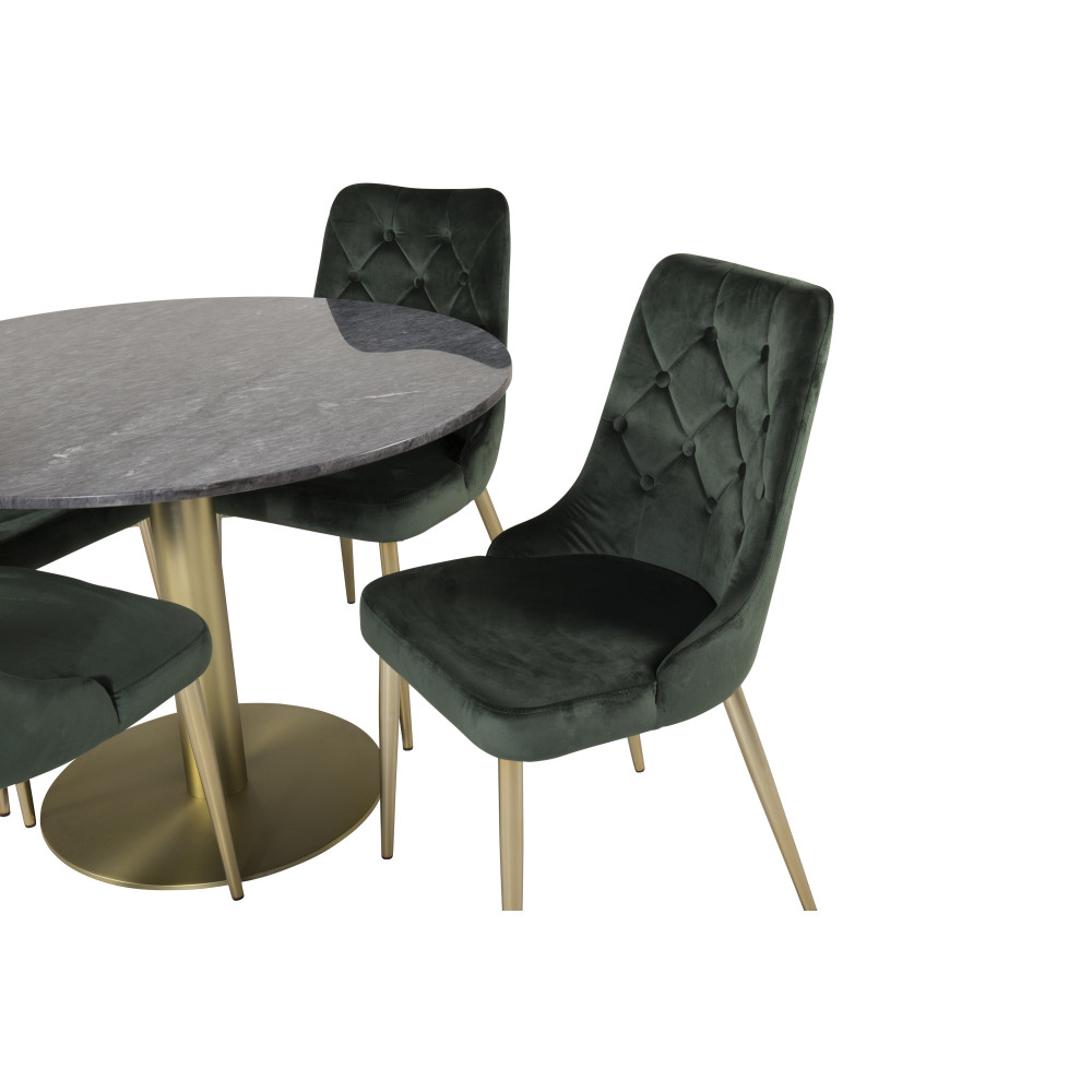 Produktbild för Estelle Matbord med Velvet Deluxe Stolarna