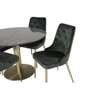 Produktbild för Estelle Matbord med Velvet Deluxe Stolarna