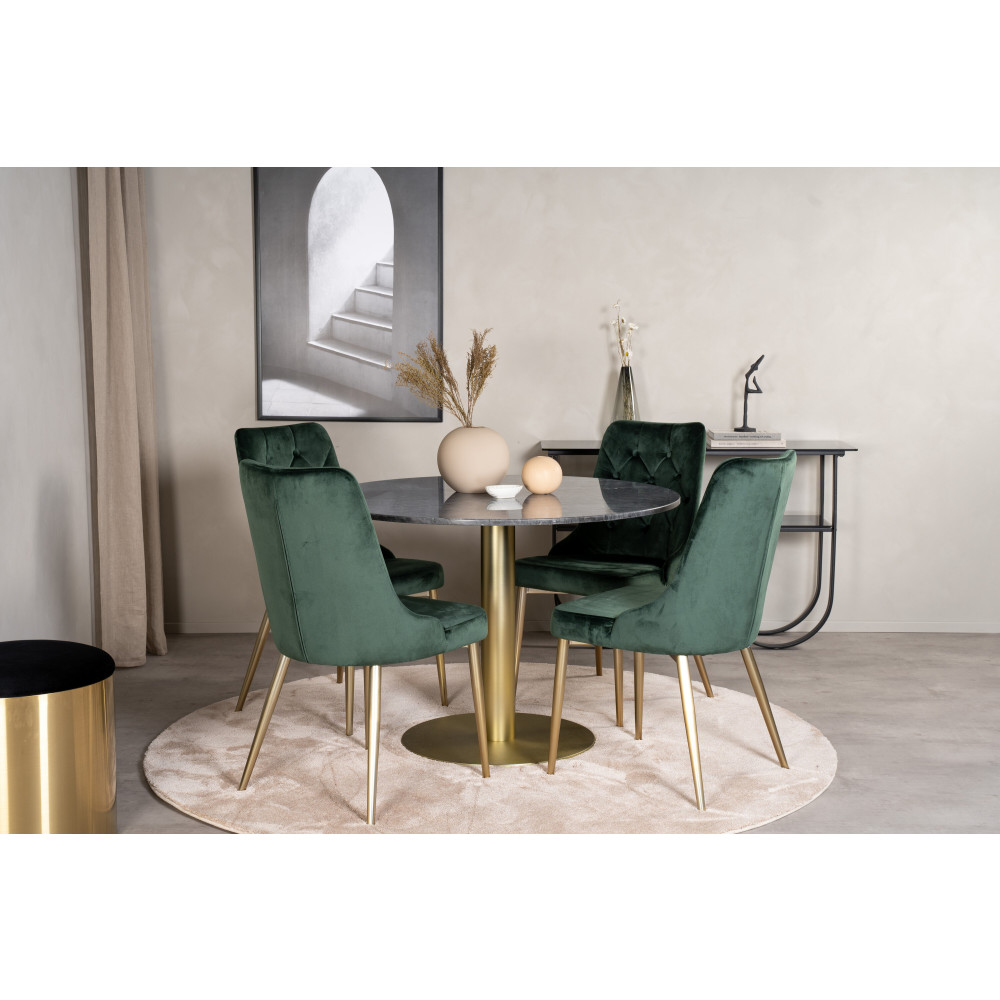 Produktbild för Estelle Matbord med Velvet Deluxe Stolarna