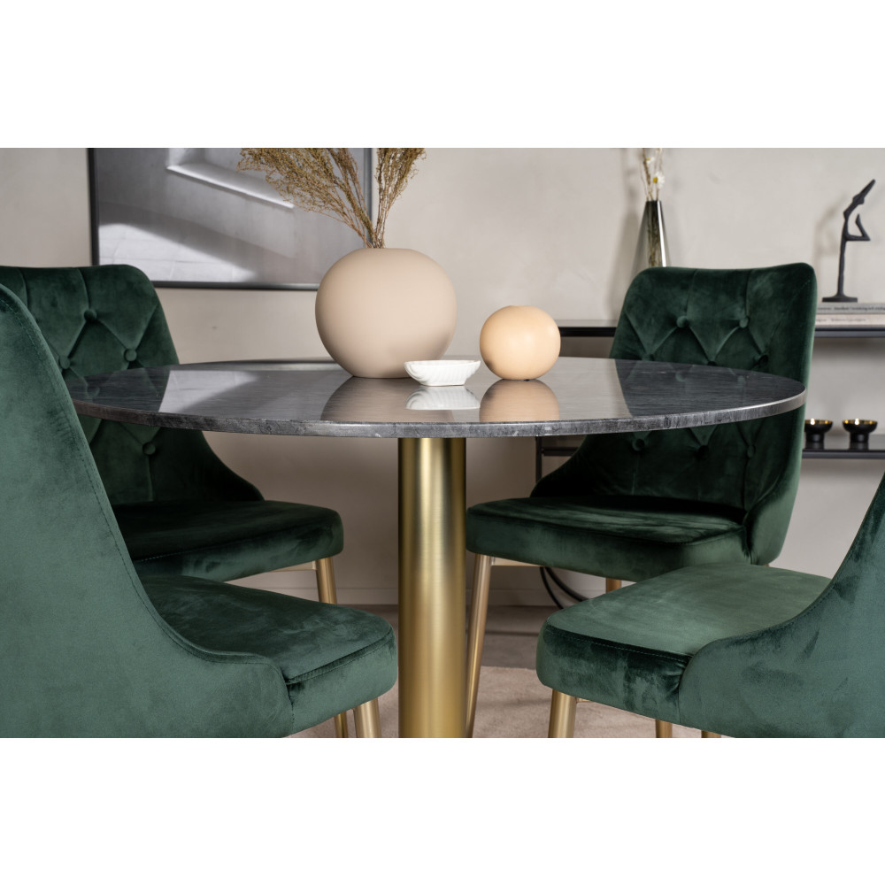 Produktbild för Estelle Matbord med Velvet Deluxe Stolarna