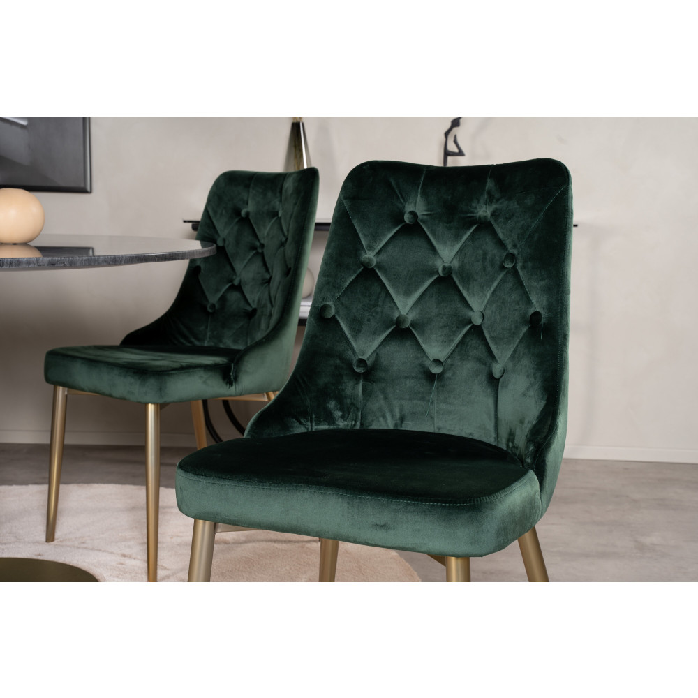 Produktbild för Estelle Matbord med Velvet Deluxe Stolarna