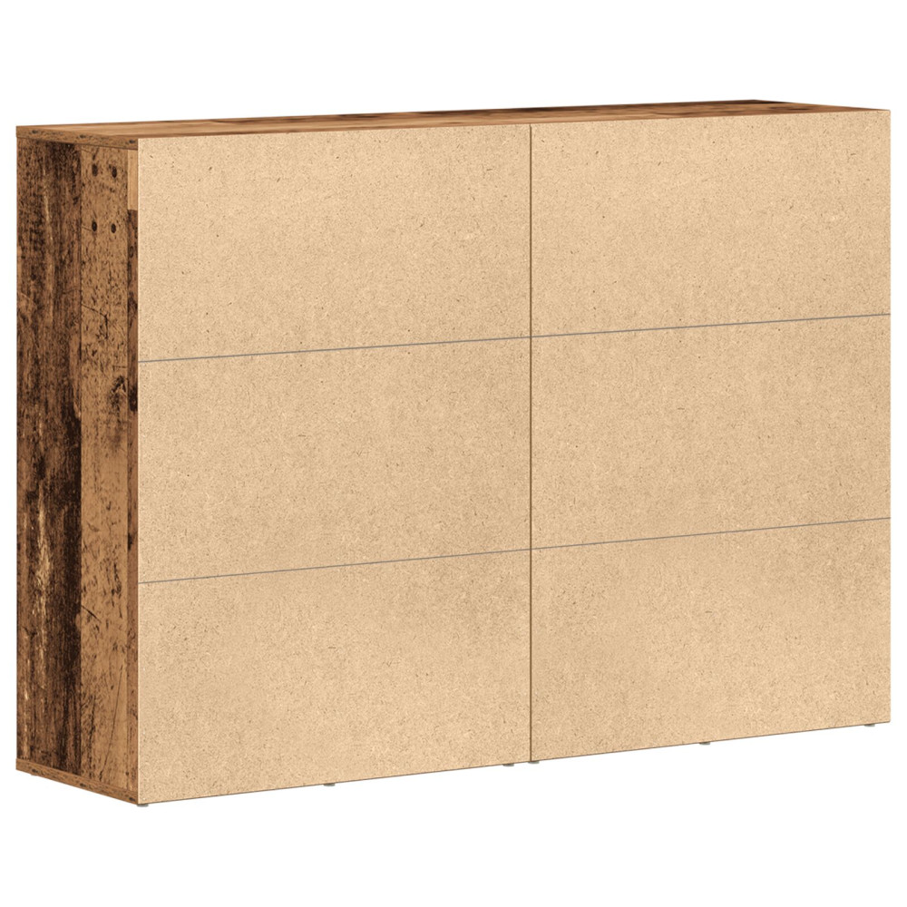 Produktbild för Sideboard 2 pcs Gammalt trä 60 x 31 x 84 cm Konstruerat trä