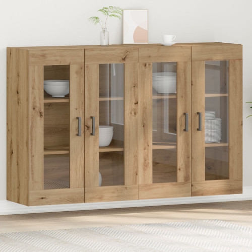 vidaXL Väggskåp 2 pcs Artisan Ek 69,5 x 34 x 90 cm Konstruerat trä