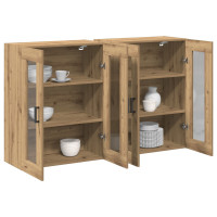 Produktbild för Väggskåp 2 pcs Artisan Ek 69,5 x 34 x 90 cm Konstruerat trä