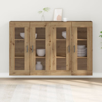 Produktbild för Väggskåp 2 pcs Artisan Ek 69,5 x 34 x 90 cm Konstruerat trä