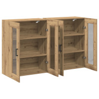 Produktbild för Väggskåp 2 pcs Artisan Ek 69,5 x 34 x 90 cm Konstruerat trä