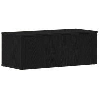 Produktbild för TV-skåp med låda Svart Ek 80x34x30 cm Konstruerat trä