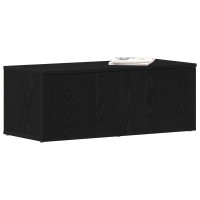 Produktbild för TV-skåp med låda Svart Ek 80x34x30 cm Konstruerat trä