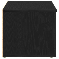 Produktbild för TV-skåp med låda Svart Ek 80x34x30 cm Konstruerat trä