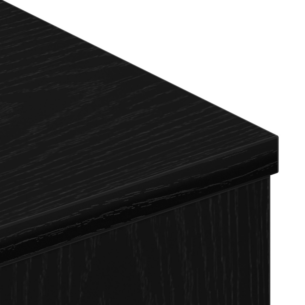 Produktbild för TV-skåp med låda Svart Ek 80x34x30 cm Konstruerat trä