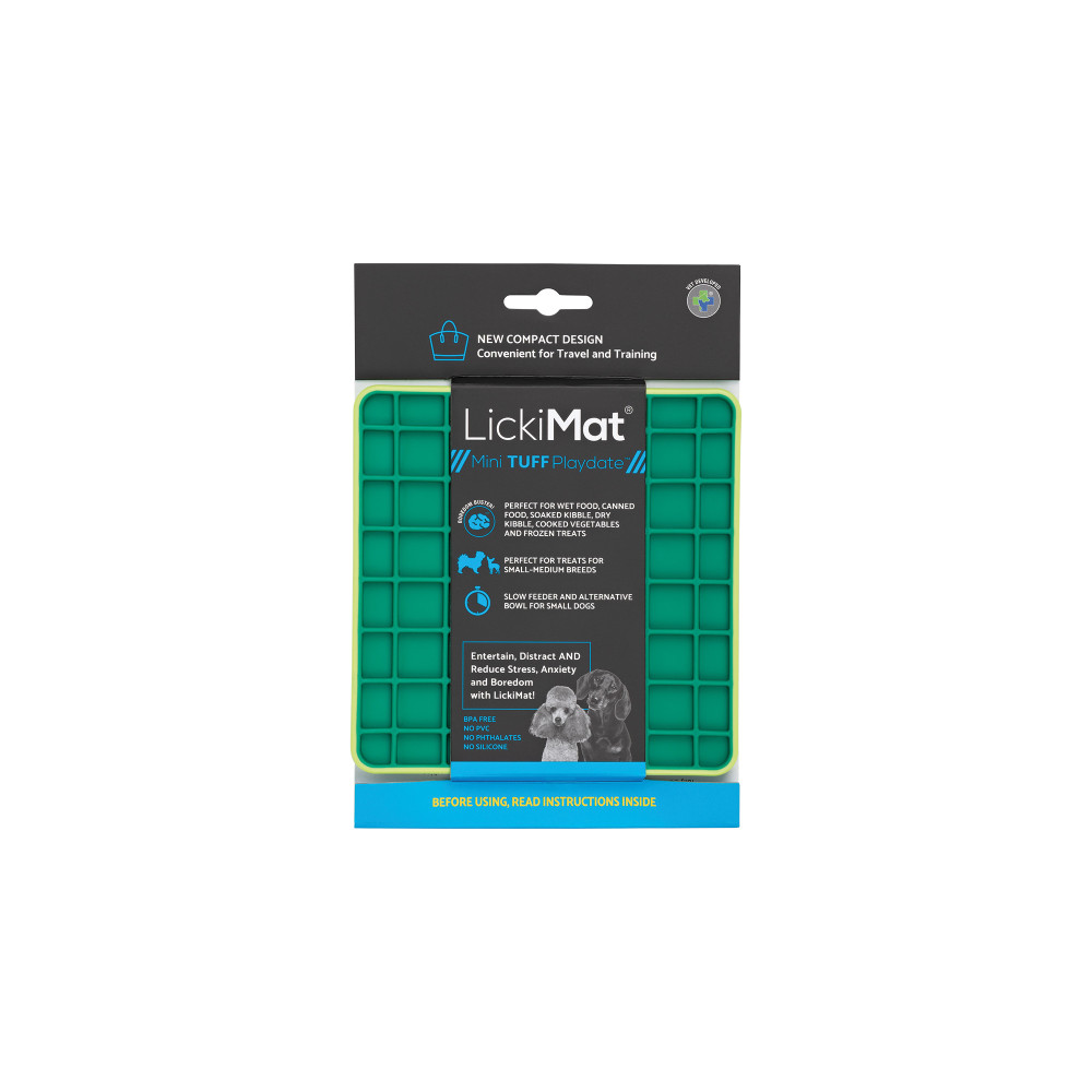 Produktbild för Lickimat Mini Tuff Playdate grön 15 cm