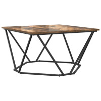 Produktbild för Kaffeebord Rökt ek 80 x 80 x 45 cm Konstruerat trä och stål