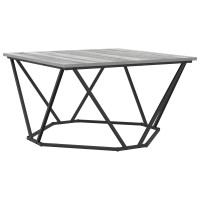 Produktbild för Kaffeebord Grå Sonoma 80 x 80 x 45 cm Konstruerat trä och stål