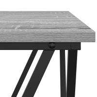 Produktbild för Kaffeebord Grå Sonoma 80 x 80 x 45 cm Konstruerat trä och stål