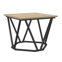 Produktbild för Kaffeebord 3 pcs Sonoma-ek Konstruerat trä och stål