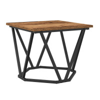 Produktbild för Kaffeebord 3 pcs Gammalt trä Konstruerat trä och stål