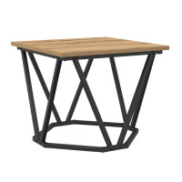 Produktbild för Kaffeebord 3 pcs Artisan Ek Konstruerat trä och stål
