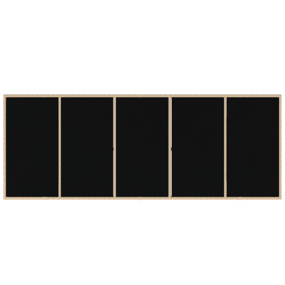 Produktbild för Trädgårdsmöbelset 11 pcs Beige konstrotting