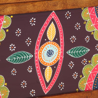Produktbild för Förvaringslåda Flerfärgsdesign 50 x 30 x 40 cm massivt akacia