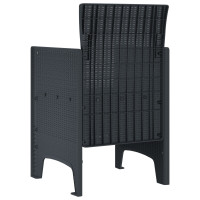 Produktbild för Trädgård Stol 2 pcs Antracit 53 x 49 x 85 cm Polypropylen