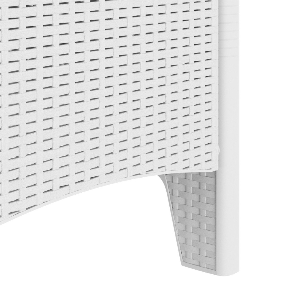 Produktbild för Trädgård Stol med kudde 2 pcs Vit 53 x 49 x 85 cm Polypropylen