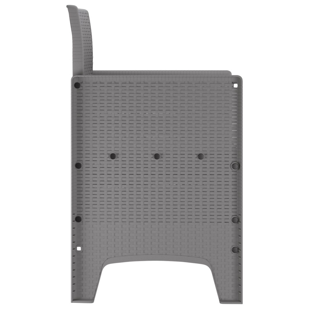 Produktbild för Trädgård Stol 2 pcs Ljusgrå 53 x 49 x 85 cm Polypropylen
