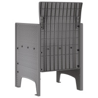 Produktbild för Trädgård Stol 2 pcs Ljusgrå 53 x 49 x 85 cm Polypropylen