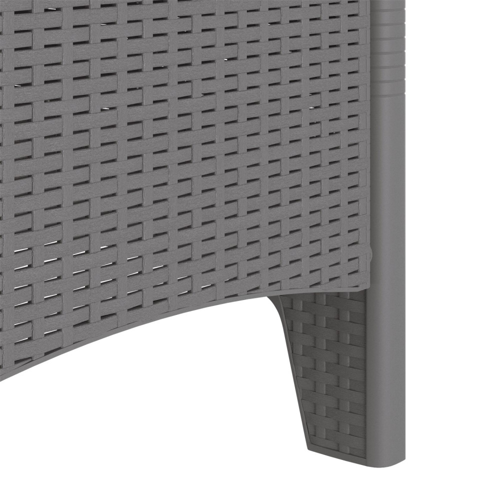 Produktbild för Trädgård Stol 2 pcs Ljusgrå 53 x 49 x 85 cm Polypropylen