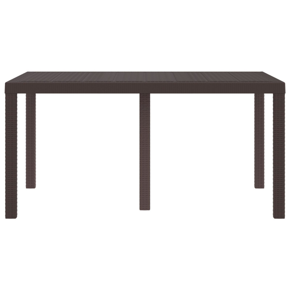 Produktbild för Trädgårdsbord Brun 150 x 100 x 73 cm konstrotting