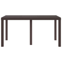 Produktbild för Trädgårdsbord Brun 150 x 100 x 73 cm konstrotting