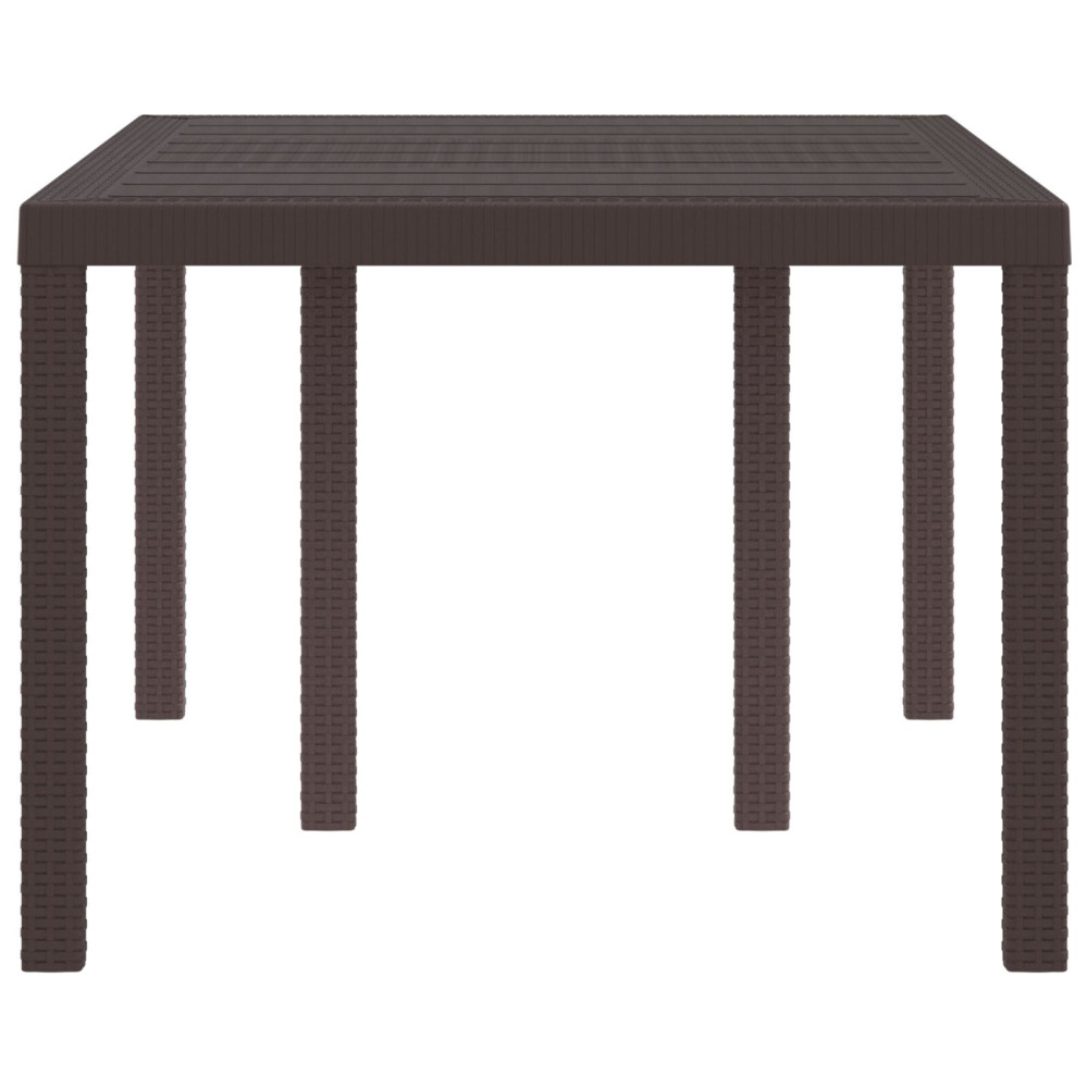 Produktbild för Trädgårdsbord Brun 150 x 100 x 73 cm konstrotting