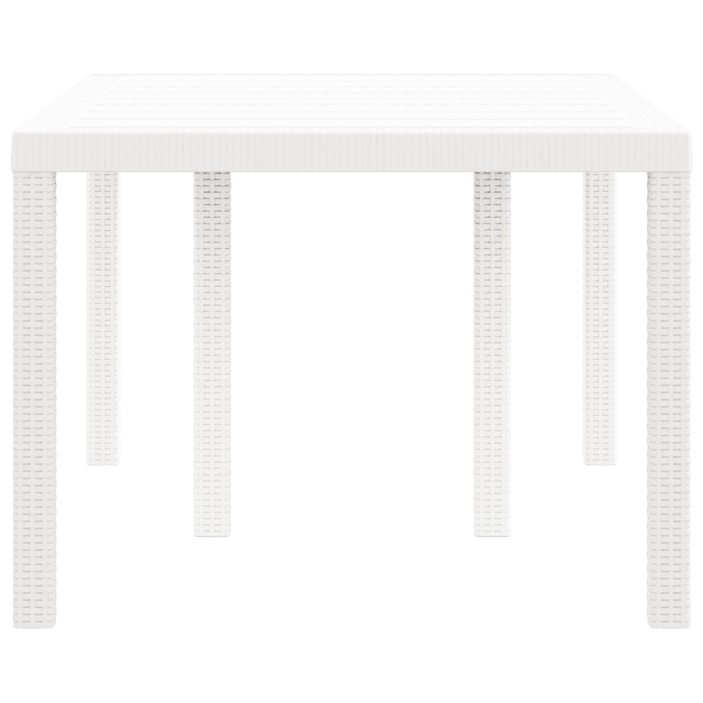 Produktbild för Trädgårdsbord Vit 150 x 100 x 73 cm konstrotting
