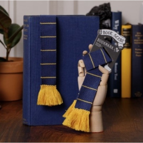 If plc Book Scarf Bookmark - Navy & Yellow