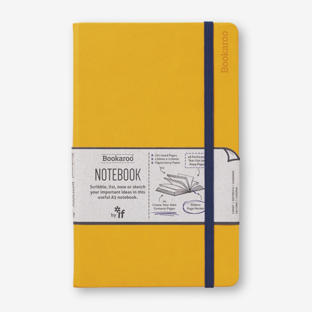 Produktbild för Bookaroo Notebook (A5) Journal - Yellow