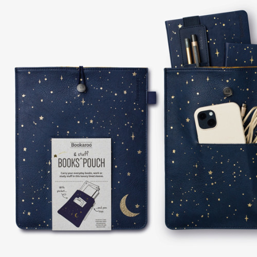 If plc Bookaroo Books & Stuff Pouch - Moon & Stars