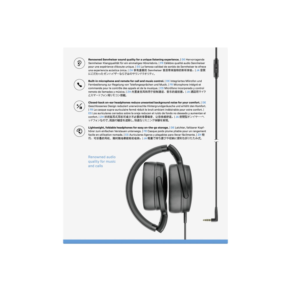 Produktbild för Sennheiser HD 400S - hörlurar med mikrofon - 3,5 mm kontakt