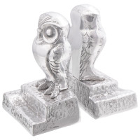 Produktbild för Bokstöd 2 pcs Silver 12 x 9 x 19 cm Aluminium