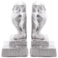 Produktbild för Bokstöd 2 pcs Silver 12 x 9 x 19 cm Aluminium