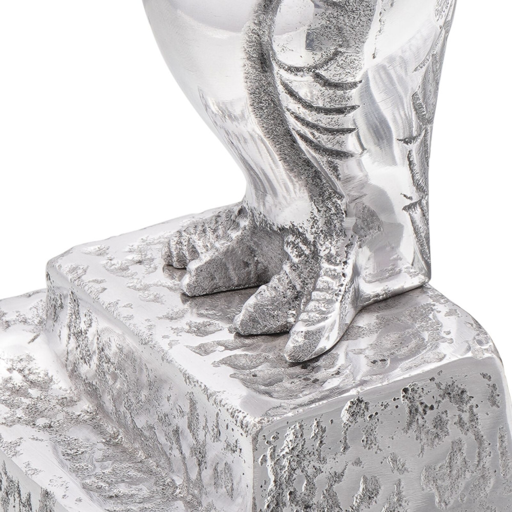 Produktbild för Bokstöd 2 pcs Silver 12 x 9 x 19 cm Aluminium