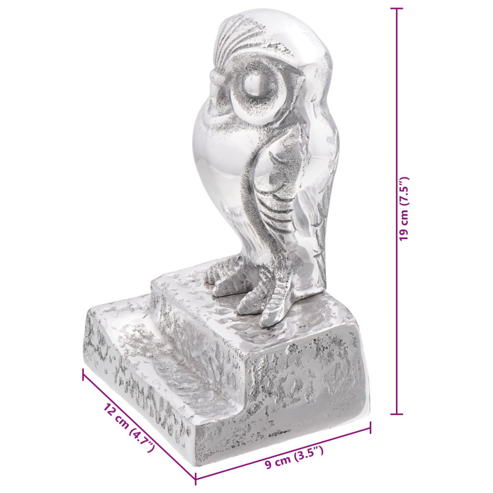 Produktbild för Bokstöd 2 pcs Silver 12 x 9 x 19 cm Aluminium