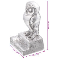 Produktbild för Bokstöd 2 pcs Silver 12 x 9 x 19 cm Aluminium