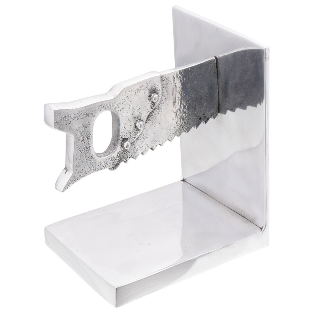 Produktbild för Bokstöd 2 pcs Silver 11 x 14 x 17,5 cm Aluminium