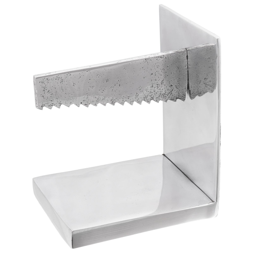 Produktbild för Bokstöd 2 pcs Silver 11 x 14 x 17,5 cm Aluminium