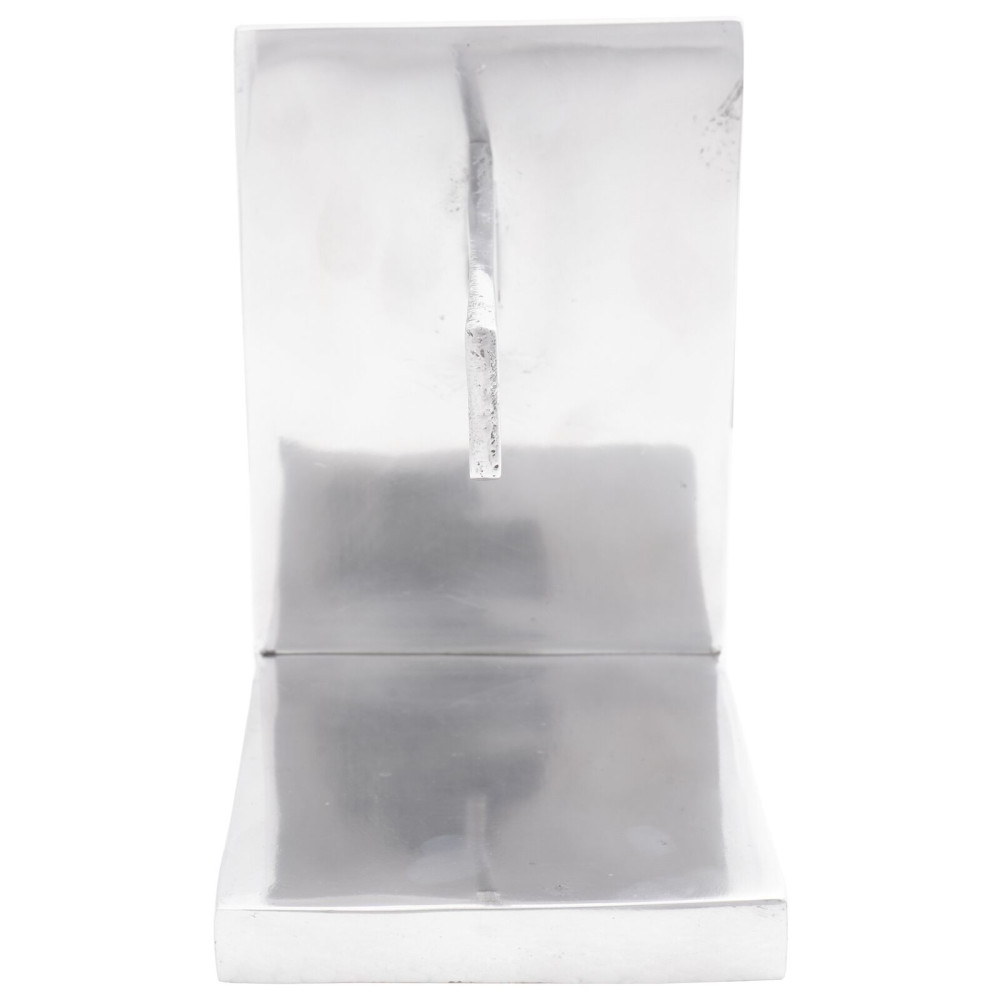 Produktbild för Bokstöd 2 pcs Silver 11 x 14 x 17,5 cm Aluminium
