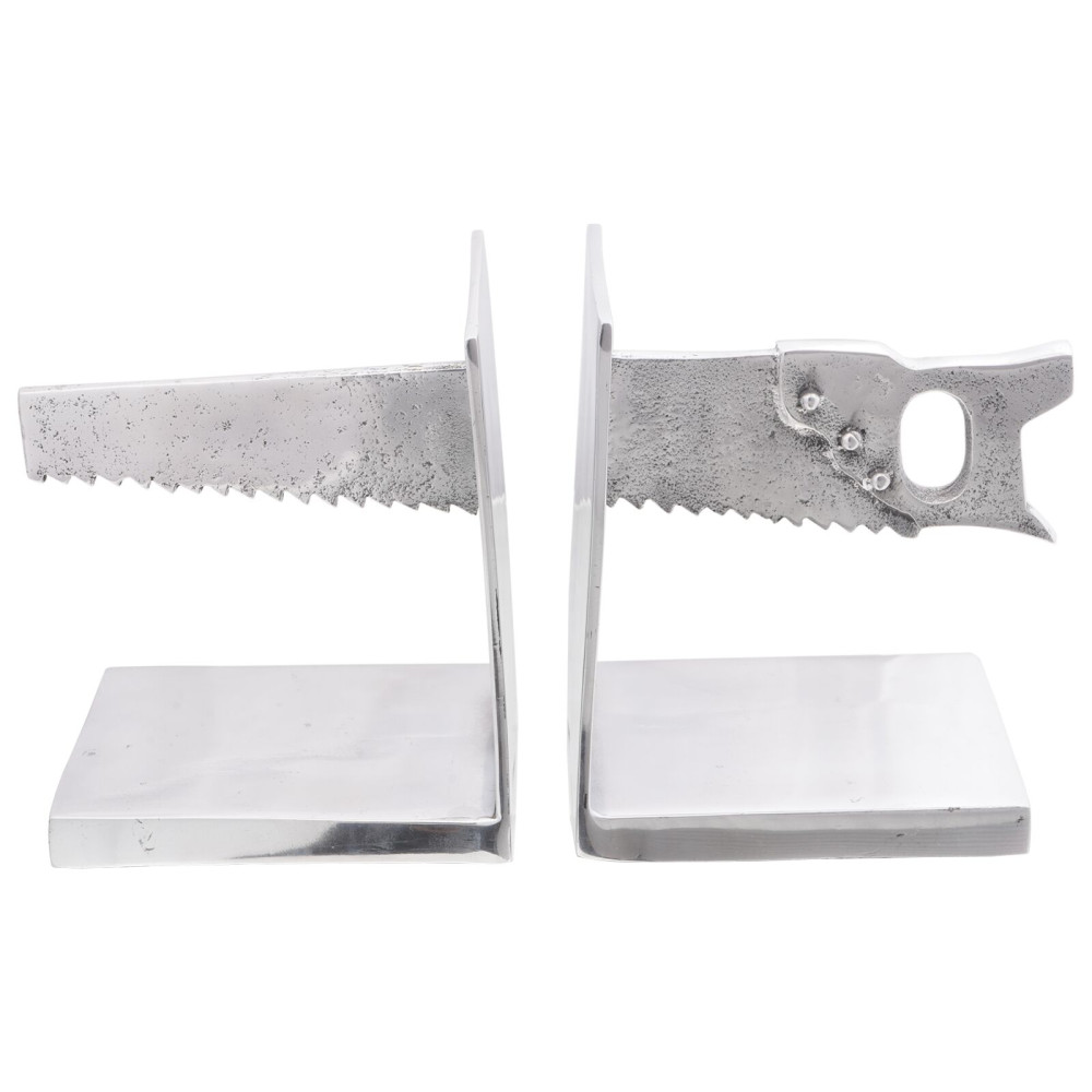 Produktbild för Bokstöd 2 pcs Silver 11 x 14 x 17,5 cm Aluminium